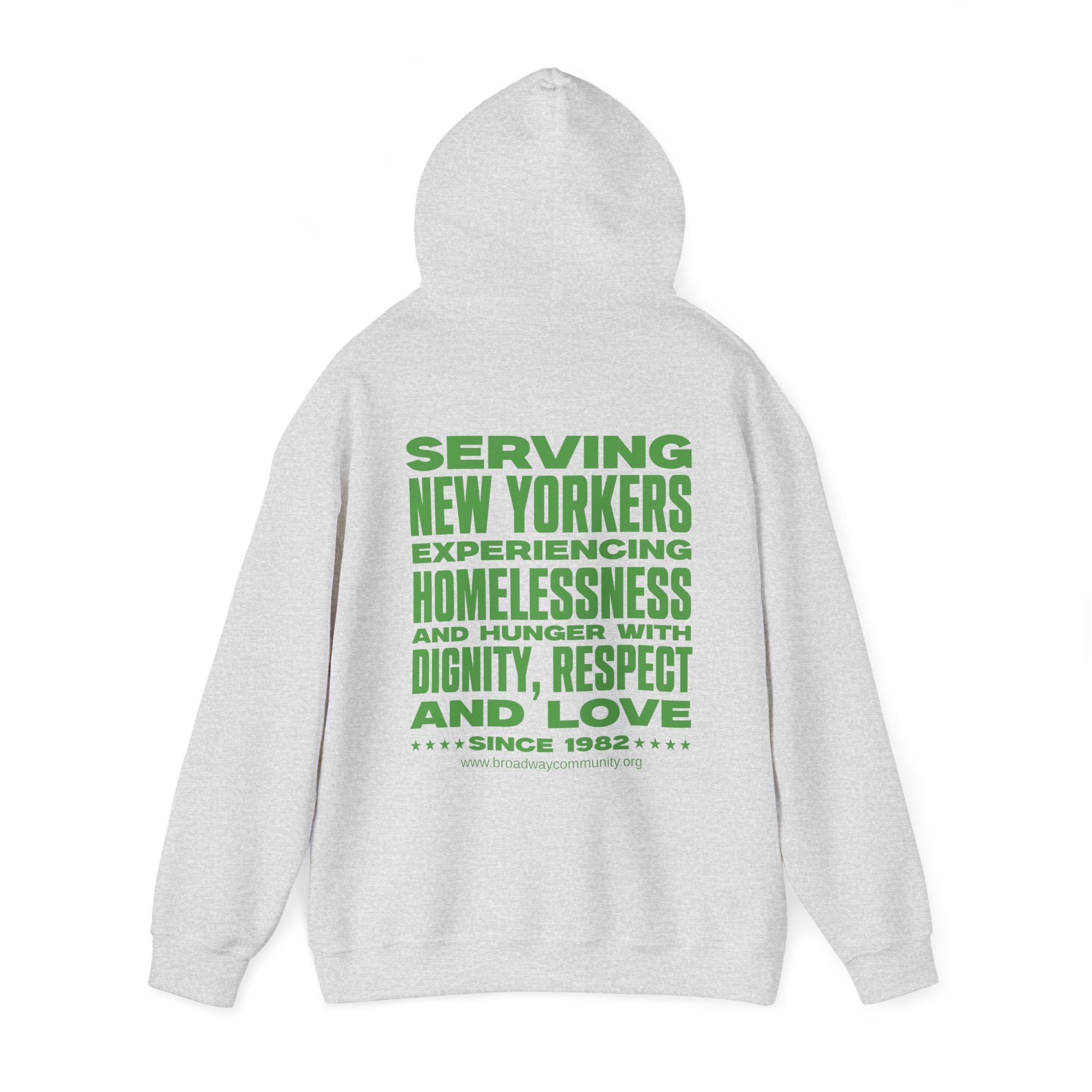 Serving New Yorkers Ash Hoodie - Broadway Community Collection